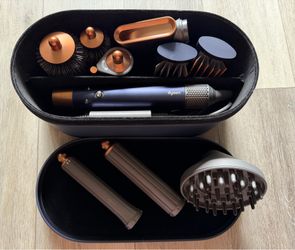 Dyson Airwrap Multi-Styler and Dryer Complete Long Prussian Blue/Rich Copper with 4 Extra Attachments for Curly/Wavy Hair