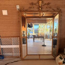 Large Ornate Gilt Trumeau Mirror – Statement Piece
