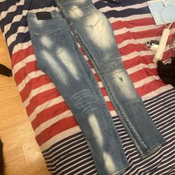 Dark stone washed denim