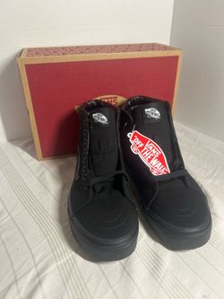 Vans Sk8 Hi Triple Black Mens 7.5 Womens 9 New With Box All Black Skate Shoes