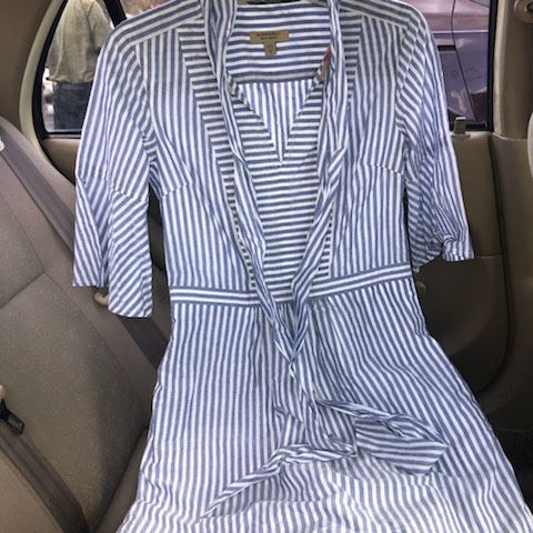 Blue and white Burberry dress size 4