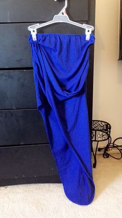 Brand new blue skirt with high slit on side
