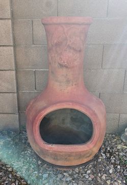Chiminea Terracotta Clay Grapevine 