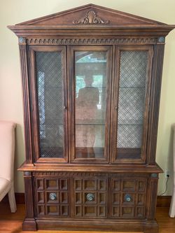 Vintage China cabinet solid wood