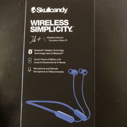 Wireless Skullcandy Earbuds (blue)