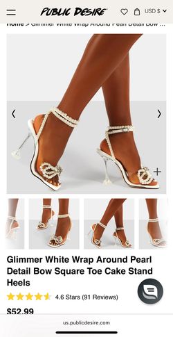 Public Desire Bridal Heels Size 8