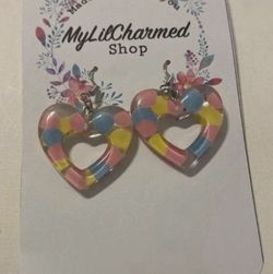 Handmade Colorful Womens Heart shape Earrings NEW