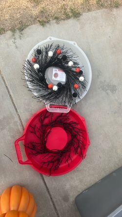 2 Halloween wreaths