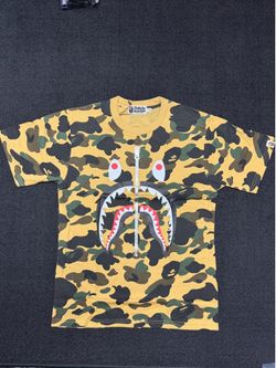 100% brand new A Bathing Ape BAPE Yellow Camo Shark M