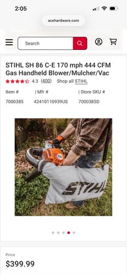 STIHL SH 86 C-E Gas Handheld Blower/Mulcher/Vac
