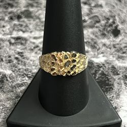 14k Gold Nugget Ring 