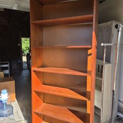 Wooden shelves