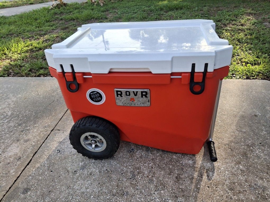 RovR RollR, Portable Wheeled Camping Cooler (60 qt.) (Desert)