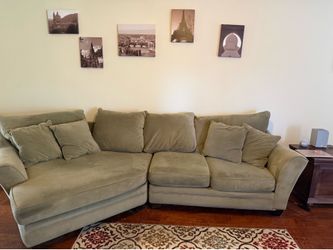 Couch with cuddler section