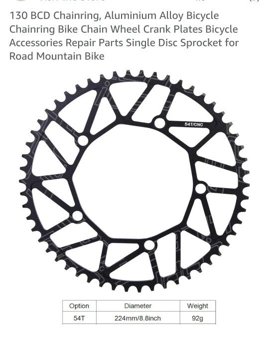 54t Chainring Wheel Crank For Bicycle Bike