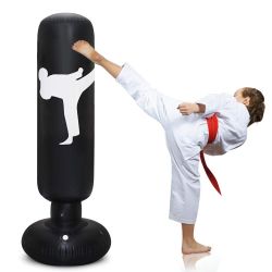 🎁 BRAND NEW TUOWEI Kids Punching Bag, Inflatable Punching Bag for Kids 63Inch Freestanding Ninja Boxing Bag Bounce Back for Practicing Karate, Taekwo