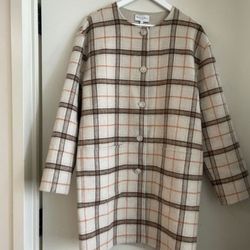 Michael Stars womens stylish plaid Coat BRAND NEW (SMALL)- $50