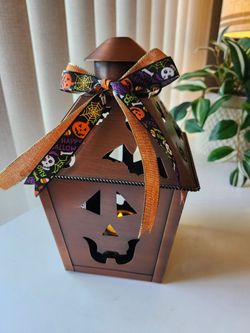🌿🎃Metal Pumpkin Jack O Lantern 🎃🌿
