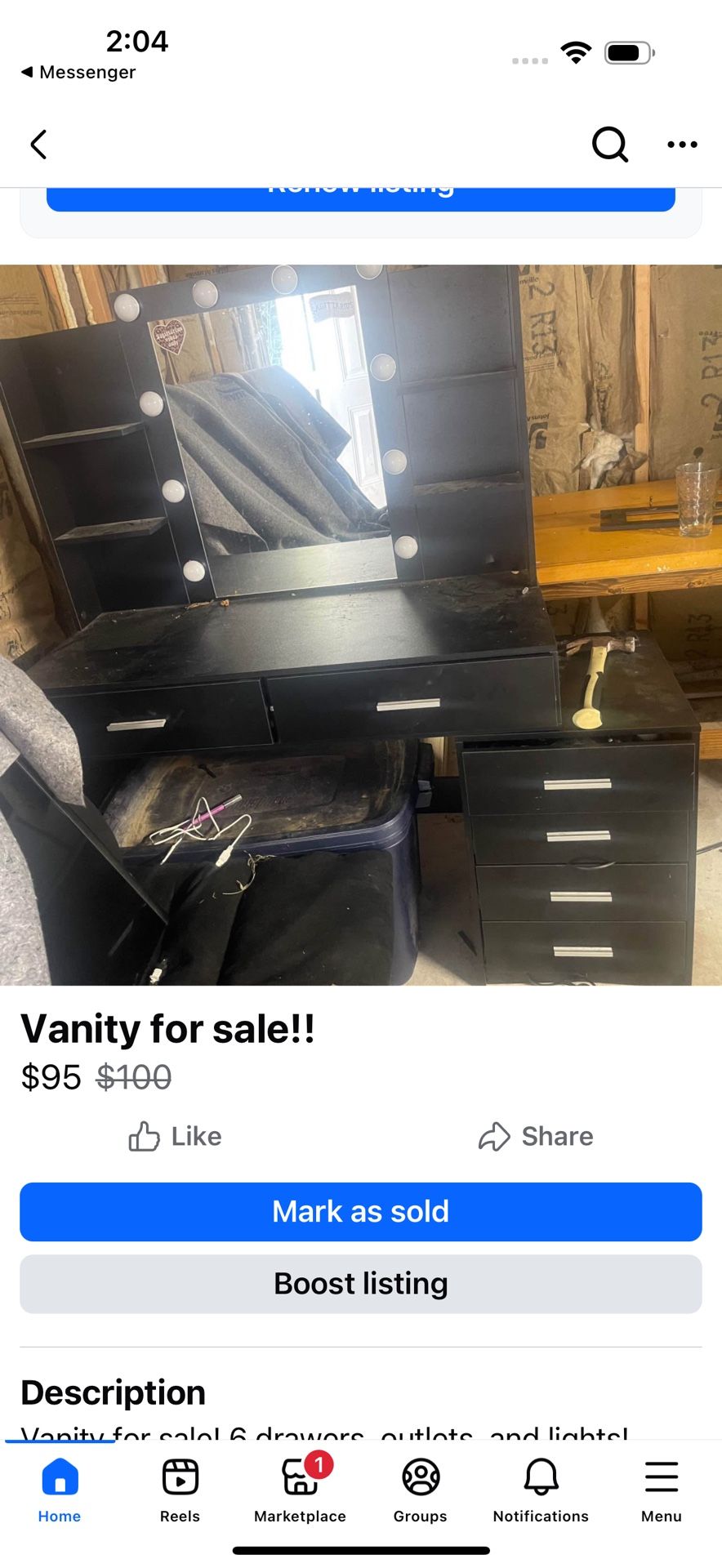 Vanity For Sale!