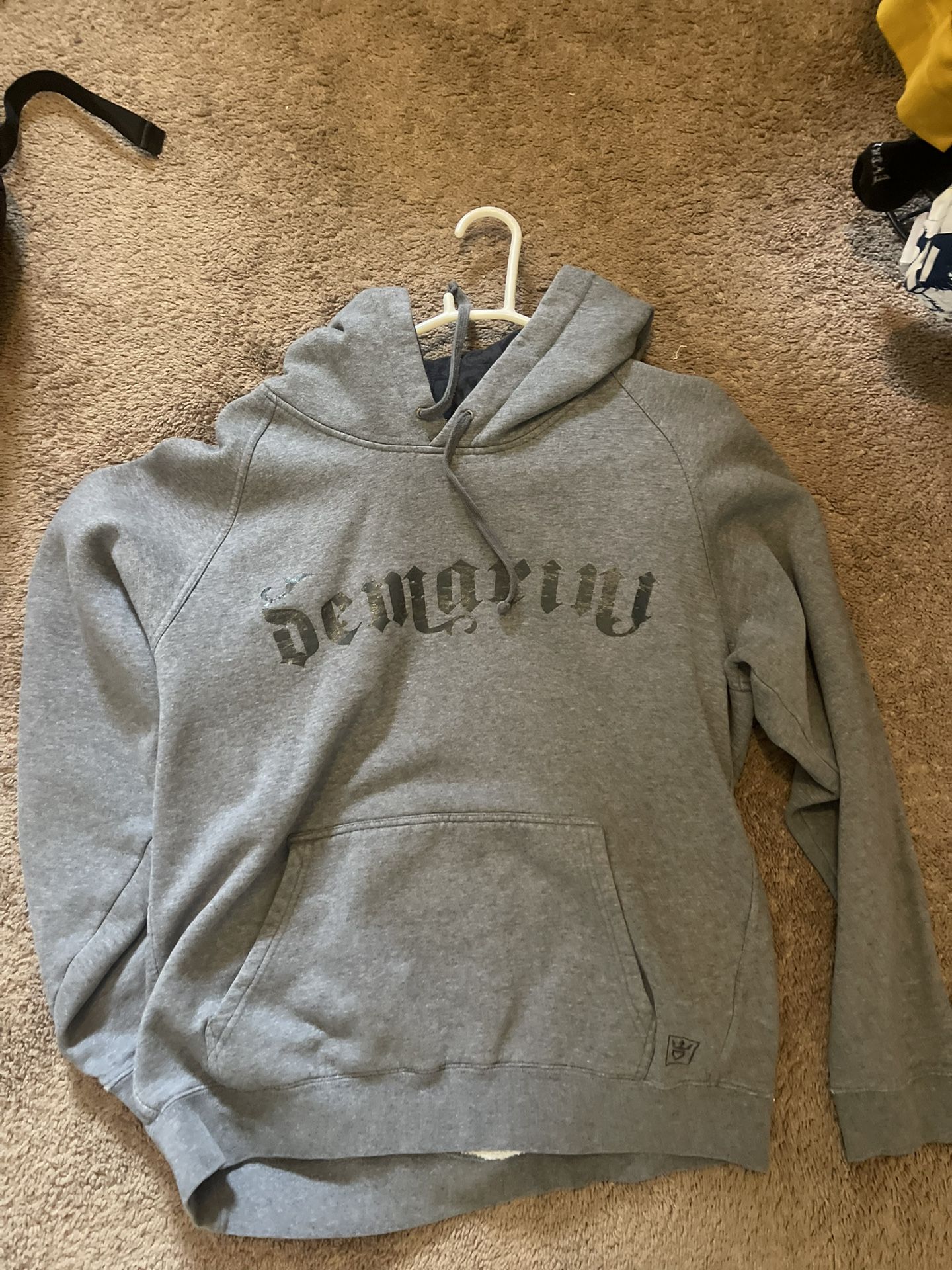 grey hoodie
