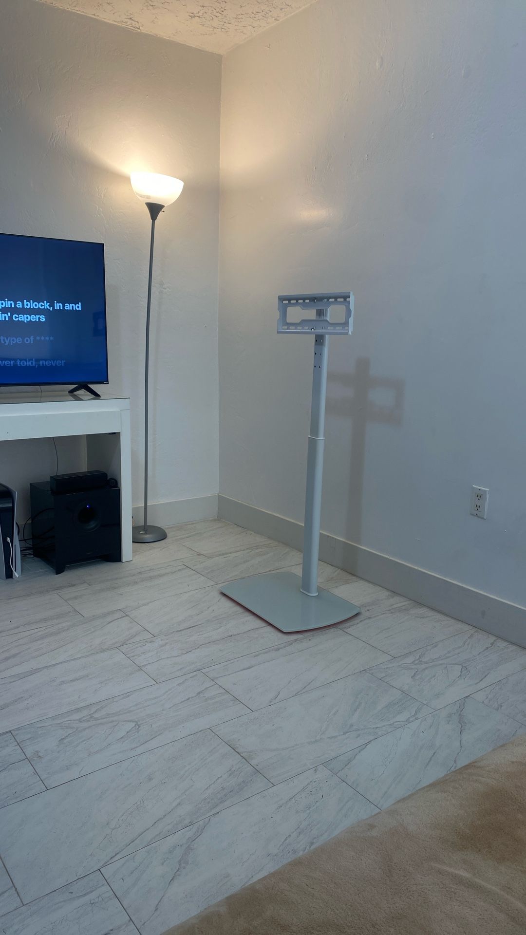 TV Mount Stand, White.