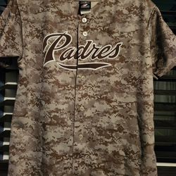 Padres Embroidered  Military Jersey.