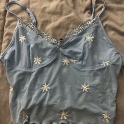 Lace Floral Crop Top