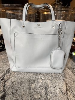 Steve Madden Tote With Pouch Inside Light Blue