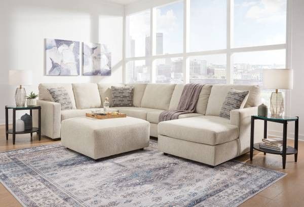 Edenfield-Linen-4Pc.Right Arm Facing Corner Chaise 3 Pc Sectio