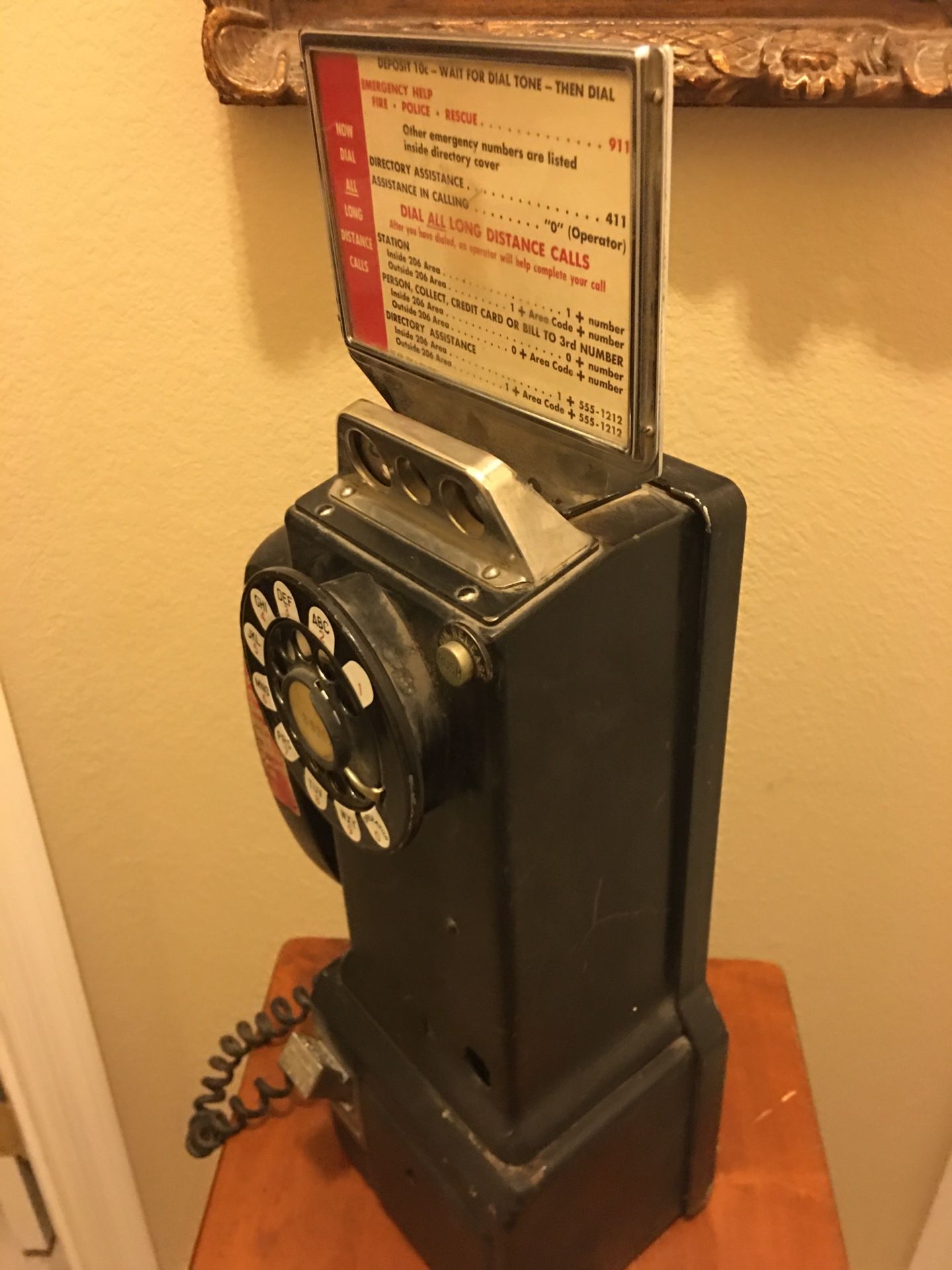 Authentic Bell System Three Slot Coin Phone Originally Used In