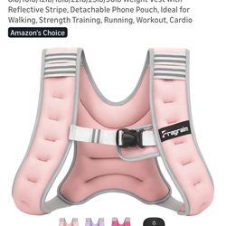 Fragraim Weighted Vest for Women Men - 10lb Weight Vest with Reflective Stripe, Detachable Phone Pouch, Ideal for Walking, Strength Training, Running,