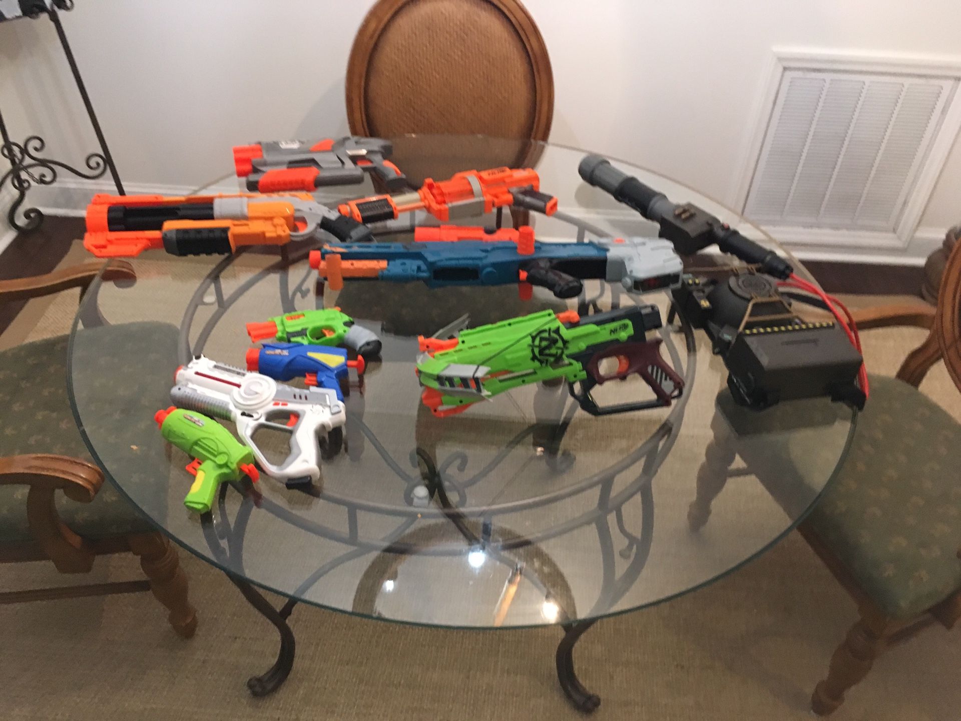 Nurf guns and ghostbusters gun for kids