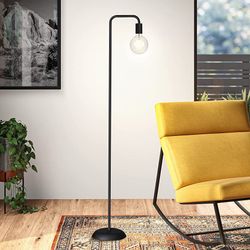 Industrial Floor Lamp with Light Bulb,Metal Tall Standing Lamp