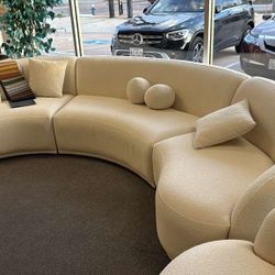 Curved boucle Sectional Brand New!!Finance!!