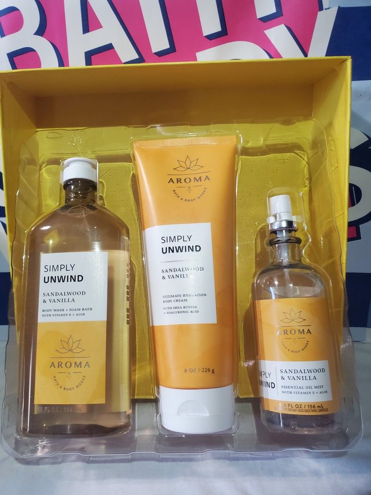 ❤Aromatherapy Simply Unwind Bath And Body Works Set❤