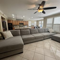 Living Spaces Grey Sofa
