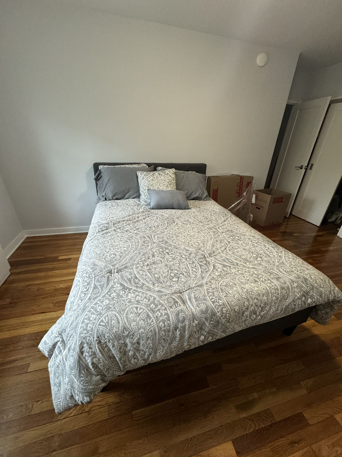 Queen Bed Frame And Mattress- MUST GO