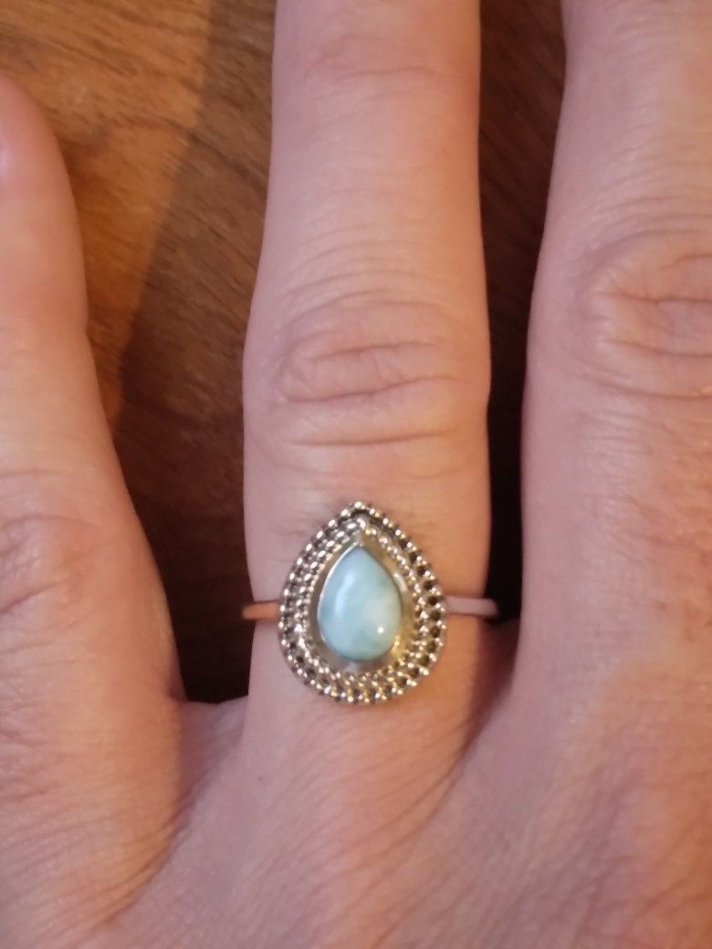Handmade By ME Larimar Ring Size 7