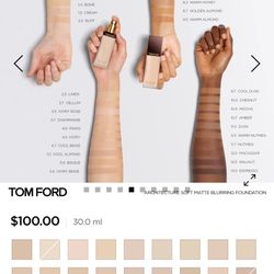 Tom Ford Soft Matte Architecture Foundation SHADE 7.5 Shell Beige