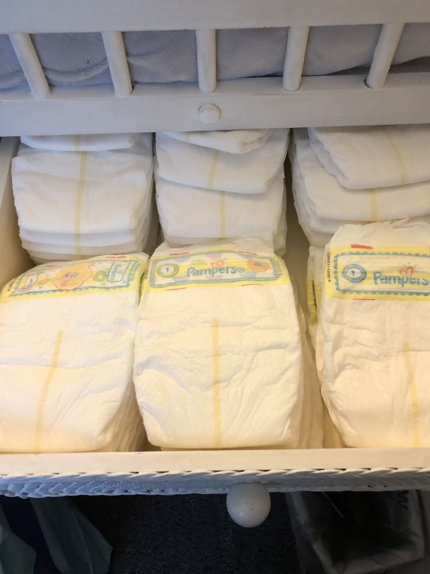 Pampers Swaddlers size NB and size 1