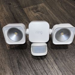 Ring Smart Lighting Battery Powered Floodlight Bridge -Motion Activated White 