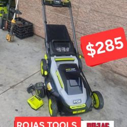 RYOBI 40V CORDLESS LAWM MOWER  PUSH  WITH BATTERY AND CHARGER 