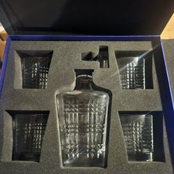 34oz Crystal Whiskey Decanter Set Classic, 