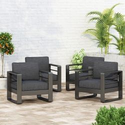 Outdoor patio aluminum garden chairs 
