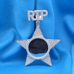 Moissanite 3.8 ctw Star Mirror With RIP pendant 