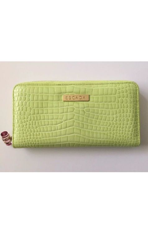 ESCADA Hand Purse - Green Leather Made In Italy