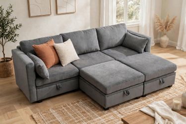 Alexent Refiye 5-Piece Modular Sectional Sofa with Ottomans