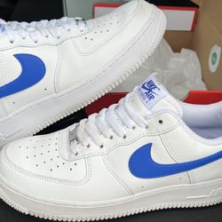 Blue and White AF1 Great Condition 9.5