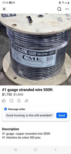 #1 awg Stranded 500ft