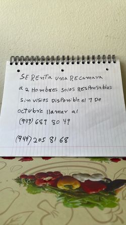 Rentando una recámara